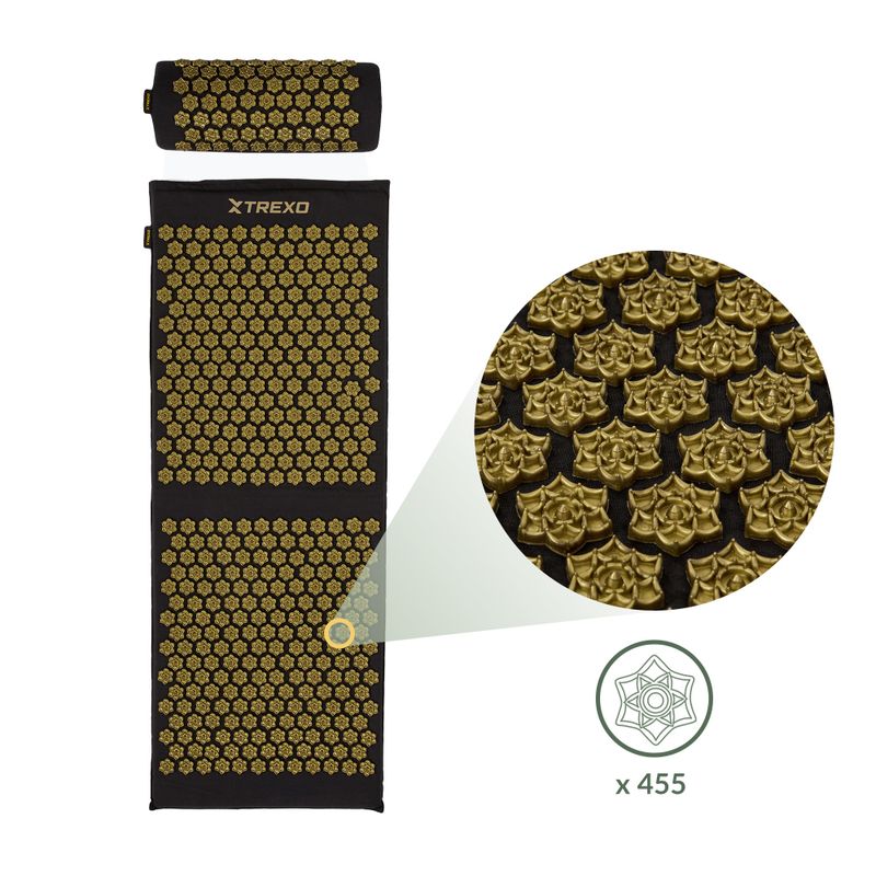 Saltea de presopunctură XTREXO duża z poduszką TXO-B4Z005-BK negru 5