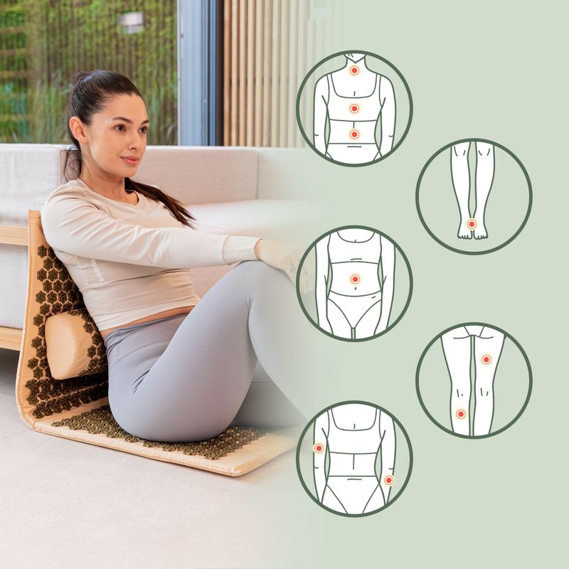 Saltea de presopunctură XTREXO duża z poduszką TXO-B4Z005-BZ maro 10