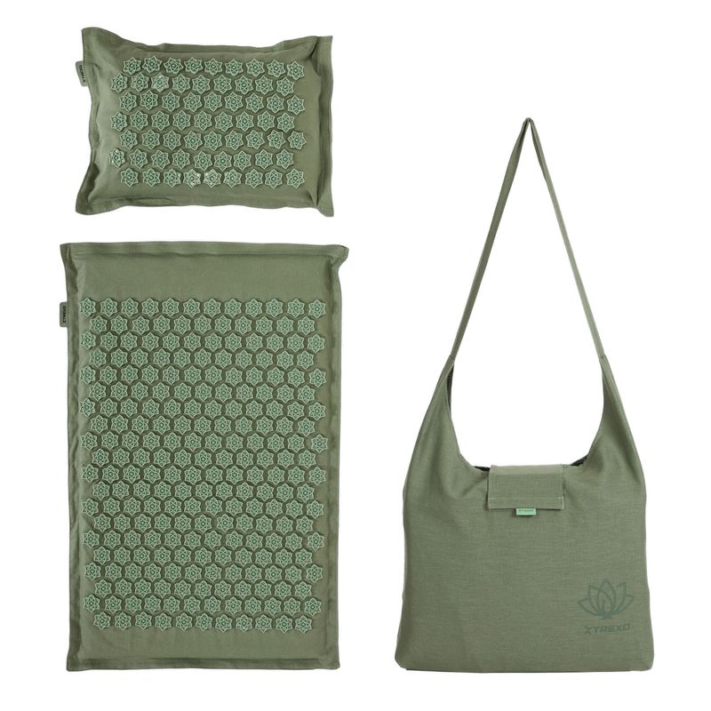 Saltea de presopunctură XTREXO ECO z poduszką TXO-B4Z006-GN verde 15