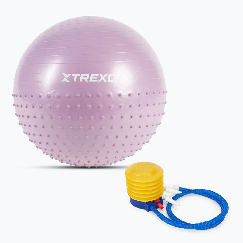 Minge de gimnastică pentru masaj TREXO TXO-B4Z020-VT 55 cm violet