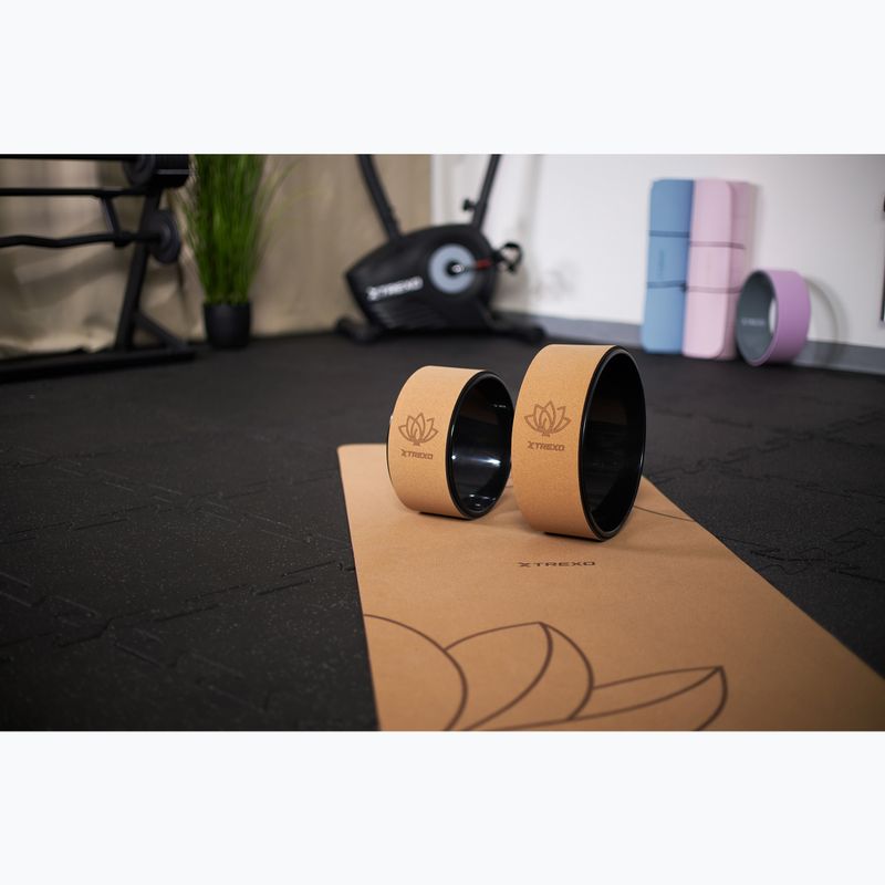 Cerc de yoga XTREXO din plută TXO-B4Z023-NC natural 9