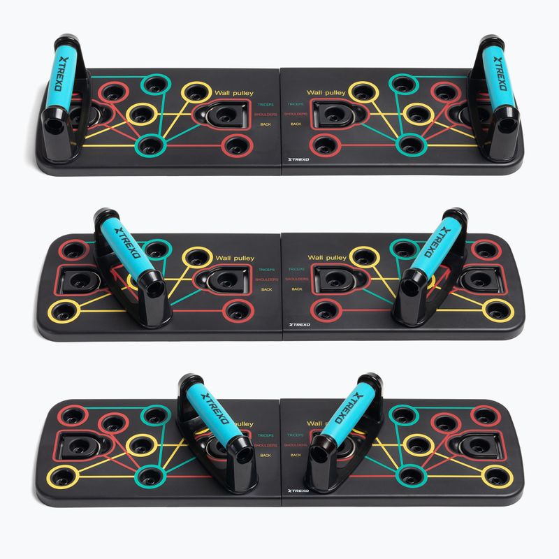 Platformă multifuncțională cu mânere și extensorXTREXO pliabilă TXO-B4Z045-BK negru 3