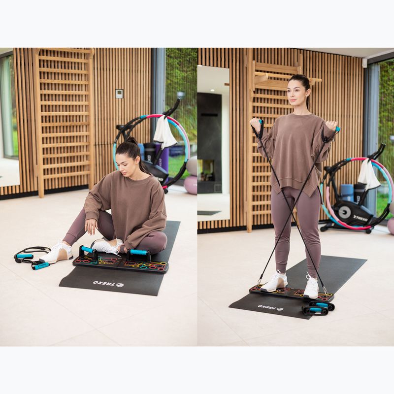 Platformă multifuncțională cu mânere și extensorXTREXO pliabilă TXO-B4Z045-BK negru 7