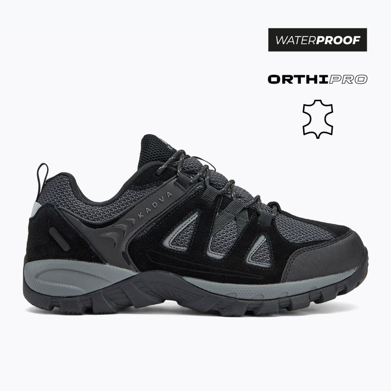 Încălțăminte trekking pentru bărbați KADVA Traver Low WaterProof negru 4