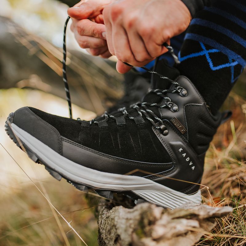 Încălțăminte de drumeție pentru bărbați KADVA Ascent Mid WaterProof negru 4