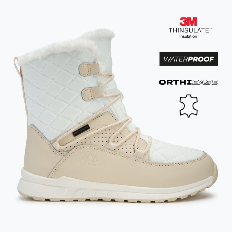 Cizme de iarnă călduroase pentru femei KADVA Summit Mid WaterProof 3M Thinsulate alb 2