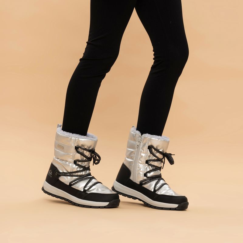 Cizme de zăpadă pentru copii KADVA Haven WaterProof Jrg 3M Thinsulate argintiu 13