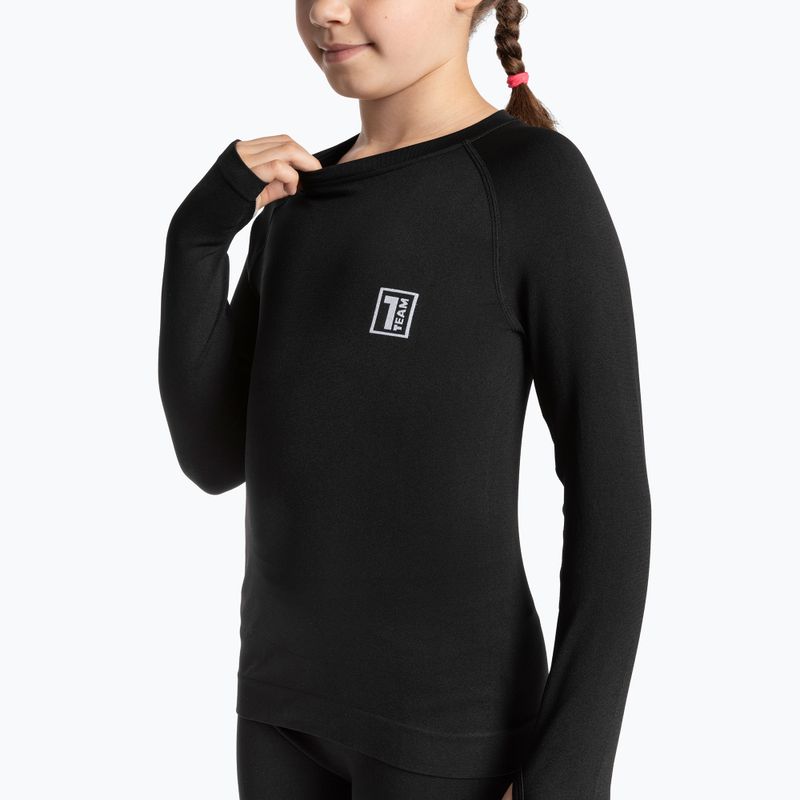 Set de lenjerie termoactivă pentru copii OneTeam Achill Jr Set negru 12