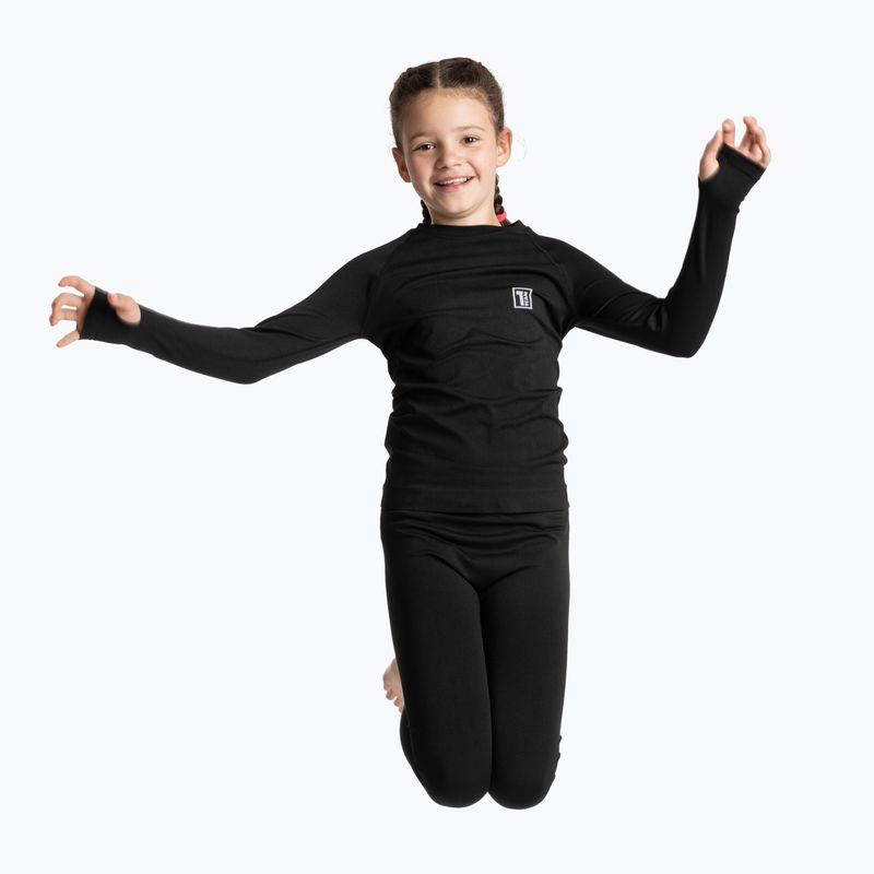 Set de lenjerie termoactivă pentru copii OneTeam Achill Jr Set negru 14