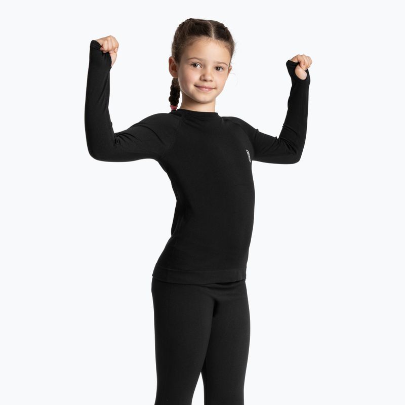 Set de lenjerie termoactivă pentru copii OneTeam Achill Jr Set negru 16