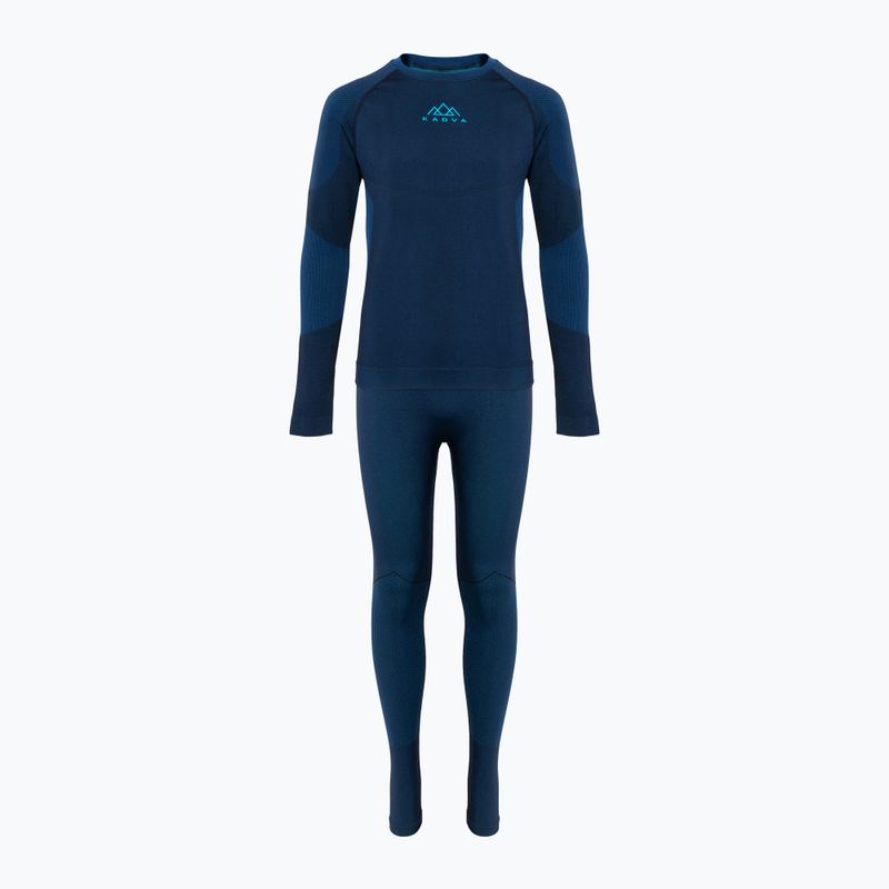 Set complet de lenjerie termică pentru copii KADVA Frosty Jrb Set, fără cusături, bleumarin 6