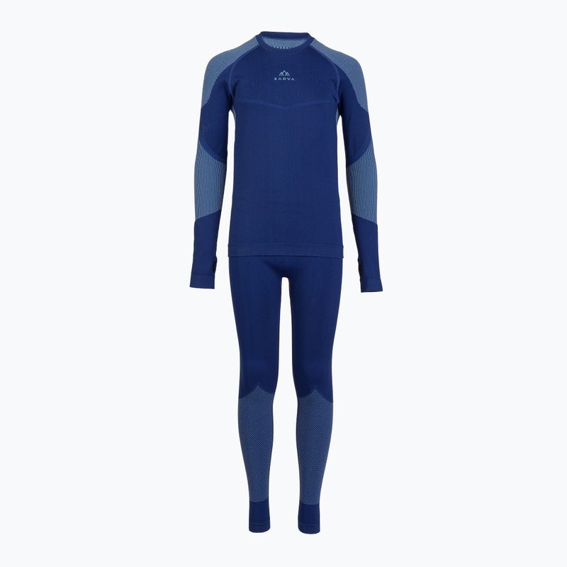 Set complet de lenjerie termică pentru copii KADVA Frosty Jrb Set, fără cusături, bleumarin 8