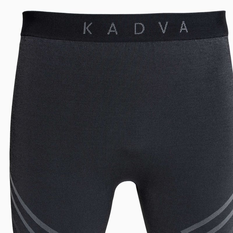 Set de lenjerie termică pentru bărbați KADVA Streif Set, fără cusături, negru 22