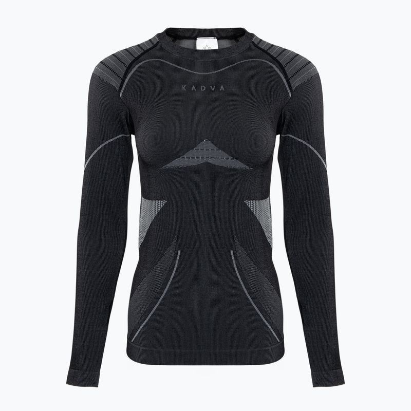 Set de lenjerie termică pentru femei KADVA Streif W Set, fără cusături, negru 15