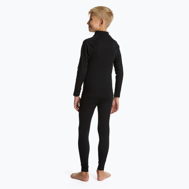 Set de lenjerie termică pentru copii KADVA Tyros Set Jr fără cusături negru 3