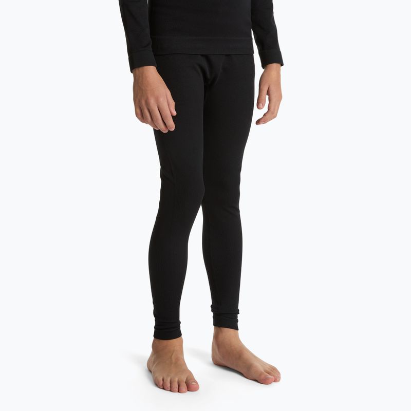 Set de lenjerie termică pentru copii KADVA Tyros Set Jr fără cusături negru 5
