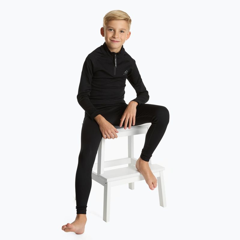 Set de lenjerie termică pentru copii KADVA Tyros Set Jr fără cusături negru 8
