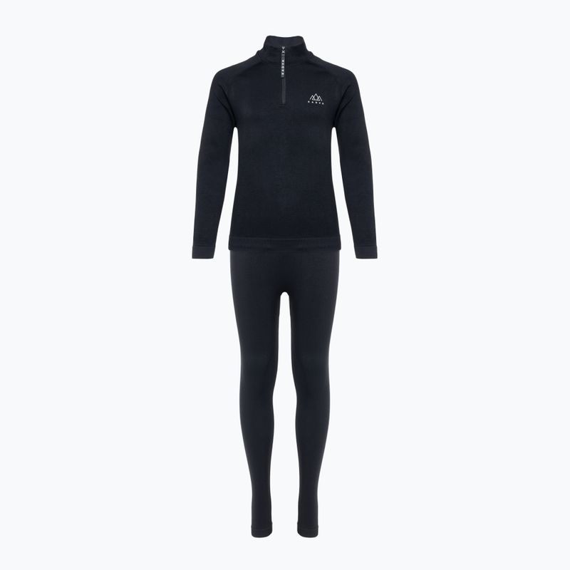 Set de lenjerie termică pentru copii KADVA Tyros Set Jr fără cusături negru 9