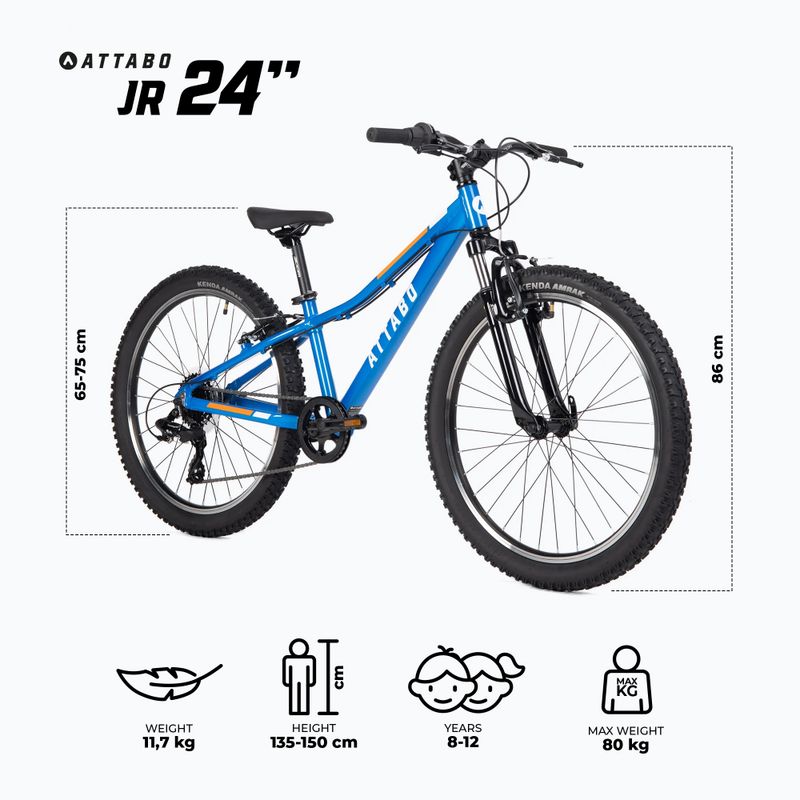 Bicicletă pentru copii  ATTABO JR 24 albastru 2