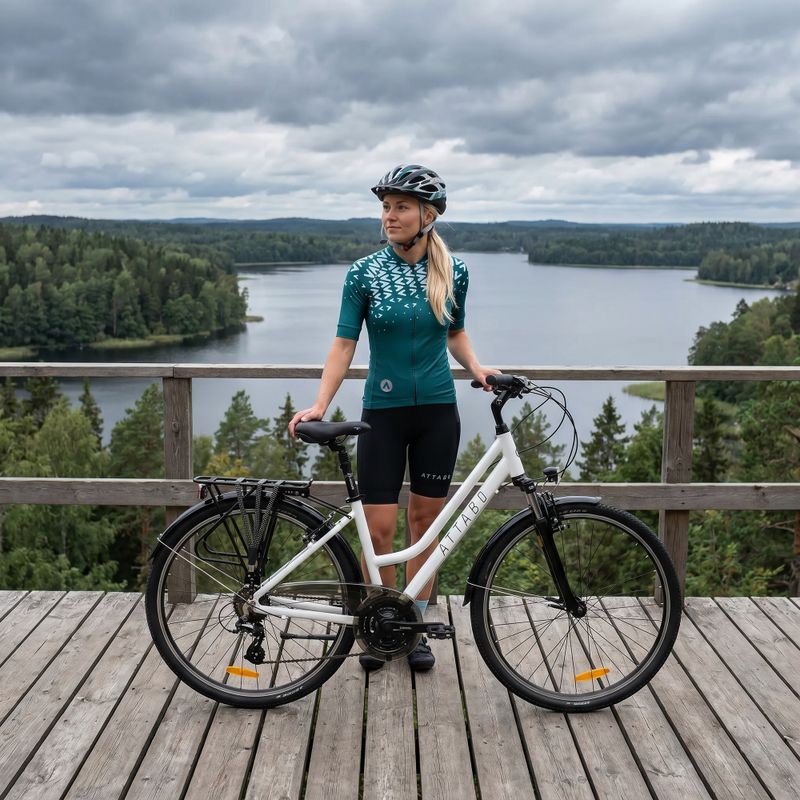 Bicicletă de trekking pentru femei ATTABO Trekking 17" albă 7