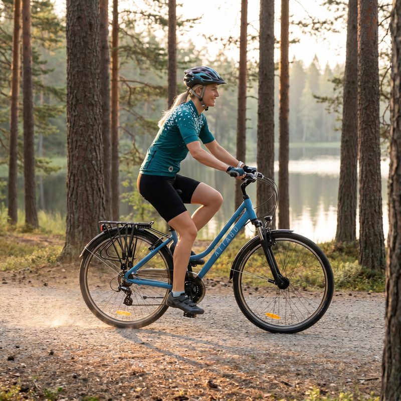 Bicicletă de trekking pentru femei ATTABO Trekking 17" albastră 3