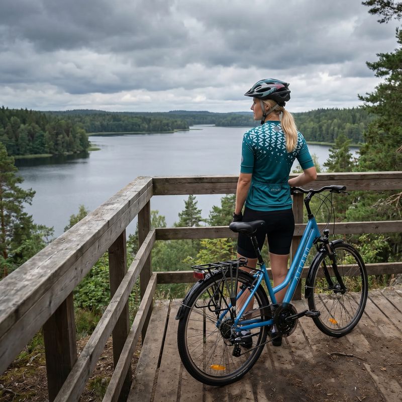 Bicicletă de trekking pentru femei ATTABO Trekking 17" albastră 6