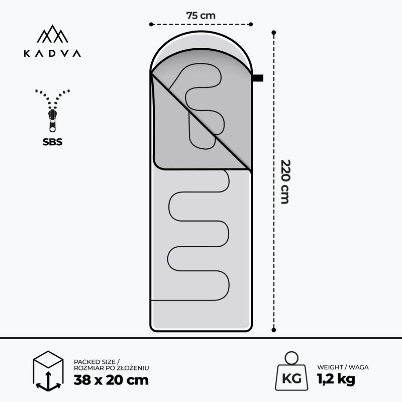 Sac de dormit KADVA Dorma L stânga roșu 3