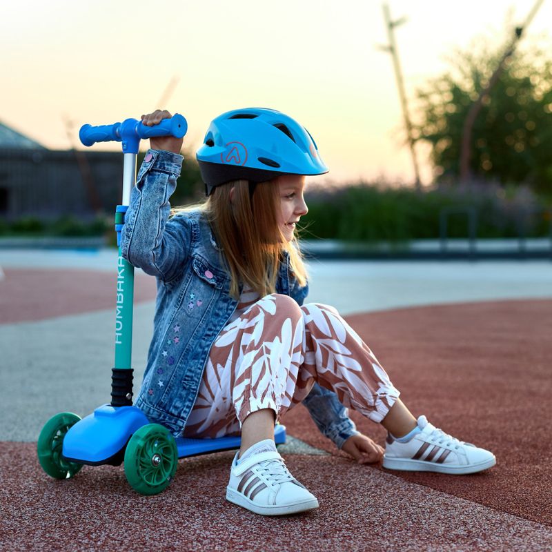 Trotinetă cu 3 roți pentru copii HUMBAKA Starshine LED albastră 5