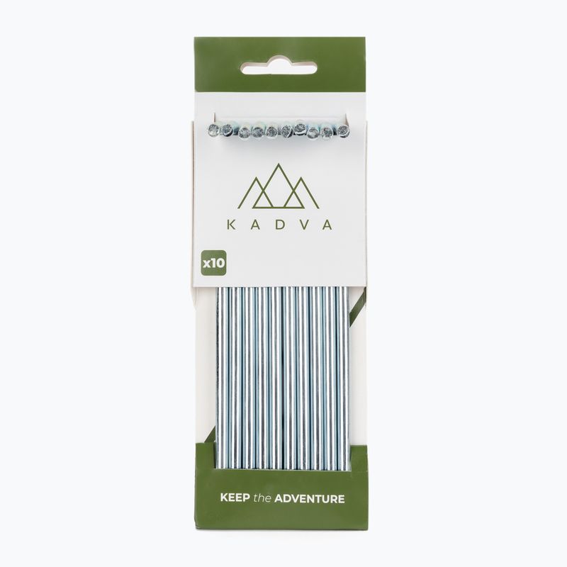 Cuie pentru cort KADVA Herring 10 buc. argintiu