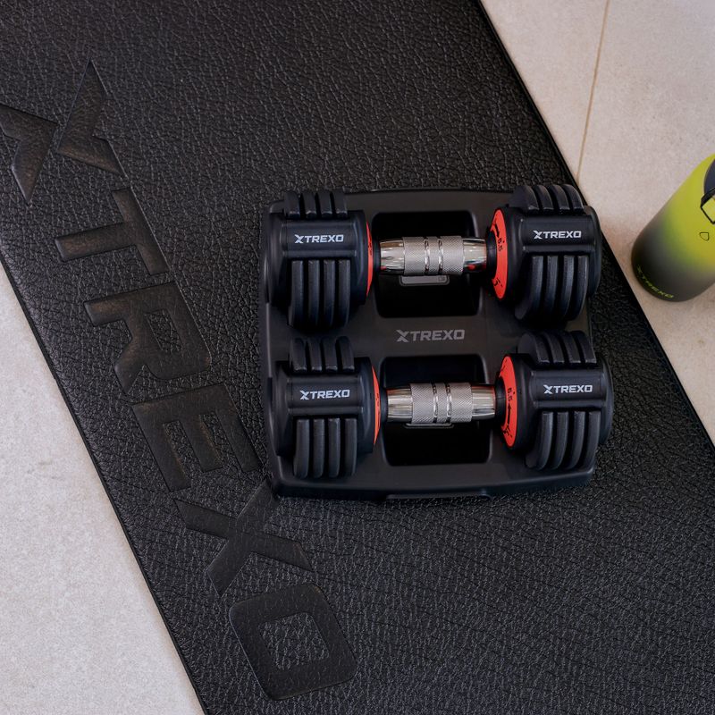 Set de haltere reglabile TREXO 2 x 5,75 kg negre 11