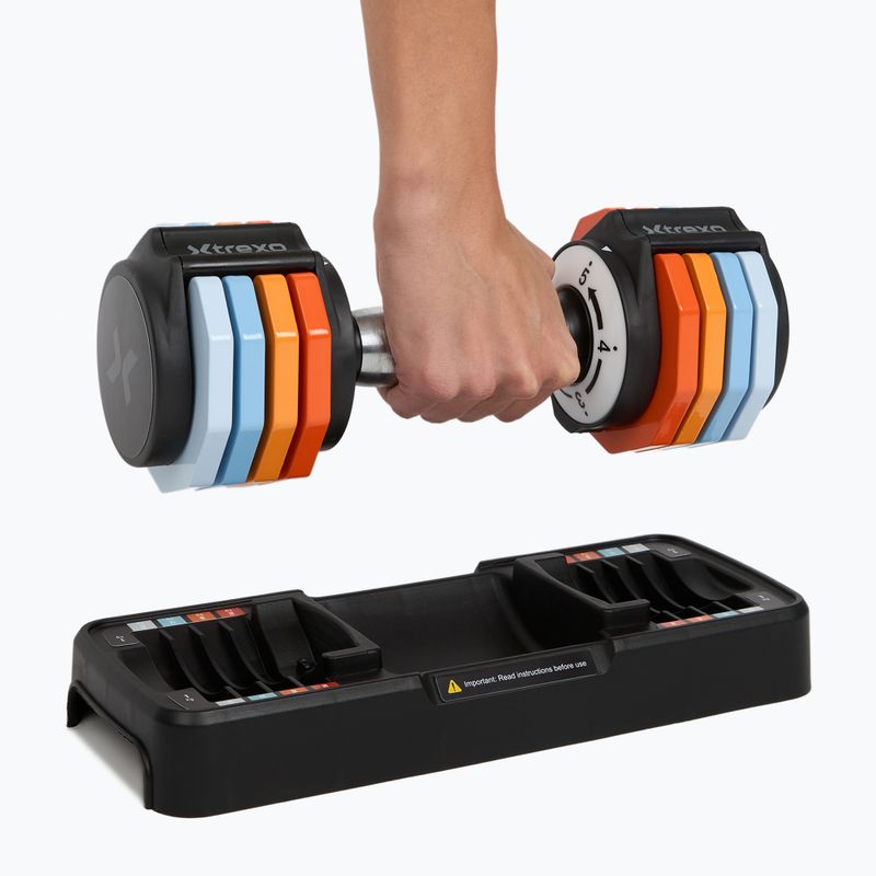 Set de haltere reglabile XTREXO 2 x 5 kg multicolor 10