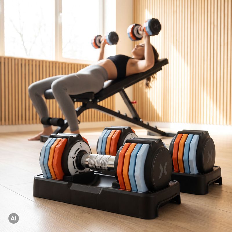 Set de haltere reglabile XTREXO 2 x 5 kg multicolor 15