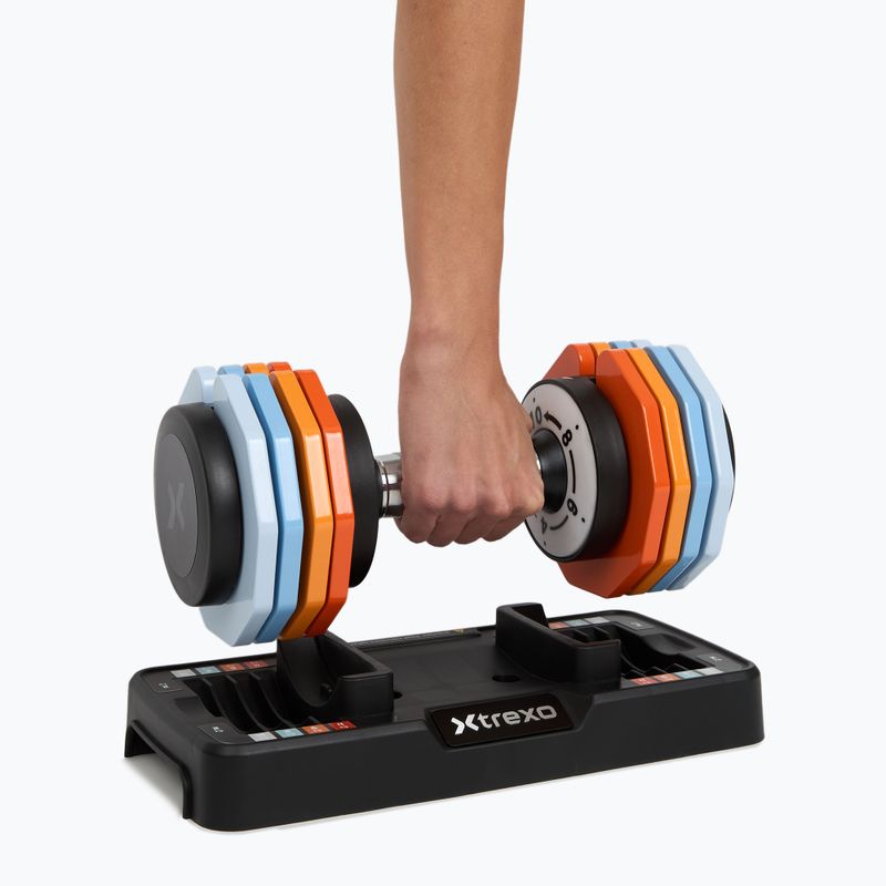 Set de haltere reglabile XTREXO 2 x 10 kg multicolor 10