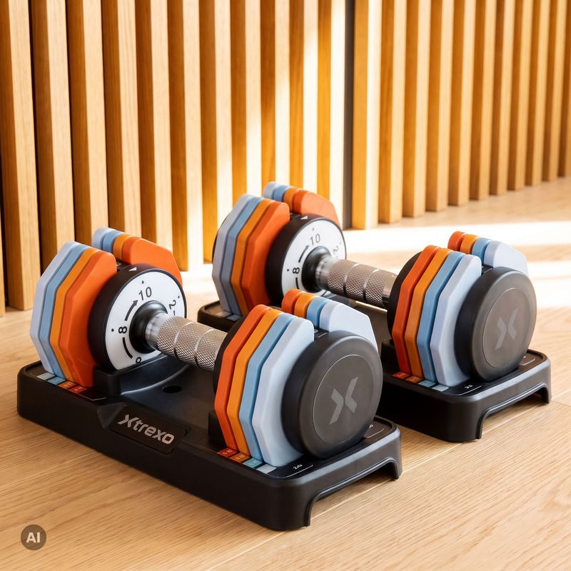 Set de haltere reglabile XTREXO 2 x 10 kg multicolor 14