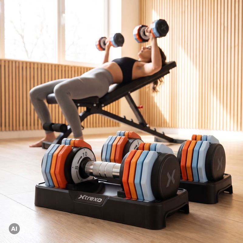 Set de haltere reglabile XTREXO 2 x 10 kg multicolor 15