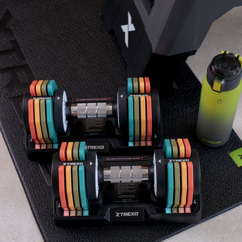 Set de haltere reglabile TREXO 2 x 10 kg multicolor 10