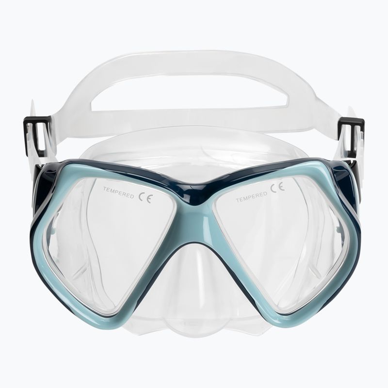 Set de snorkeling AQUASTIC Shoal mască + tub albastru 3