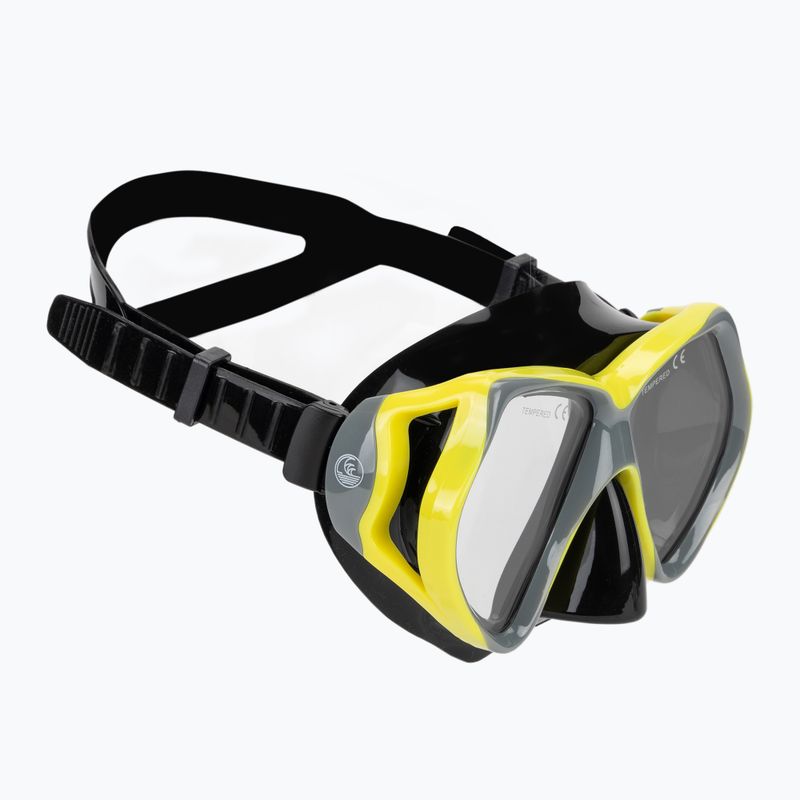 Set de snorkeling AQUASTIC Shoal mască + tub gri 2