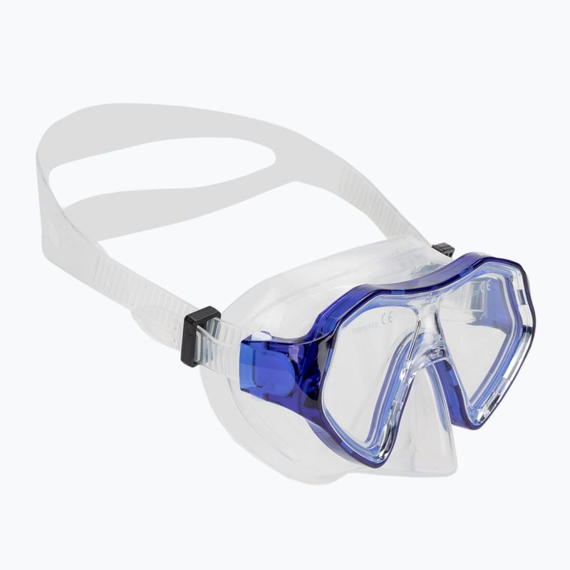 Set de snorkeling pentru copii AQUASTIC Shelly mască + tub albastru închis 2