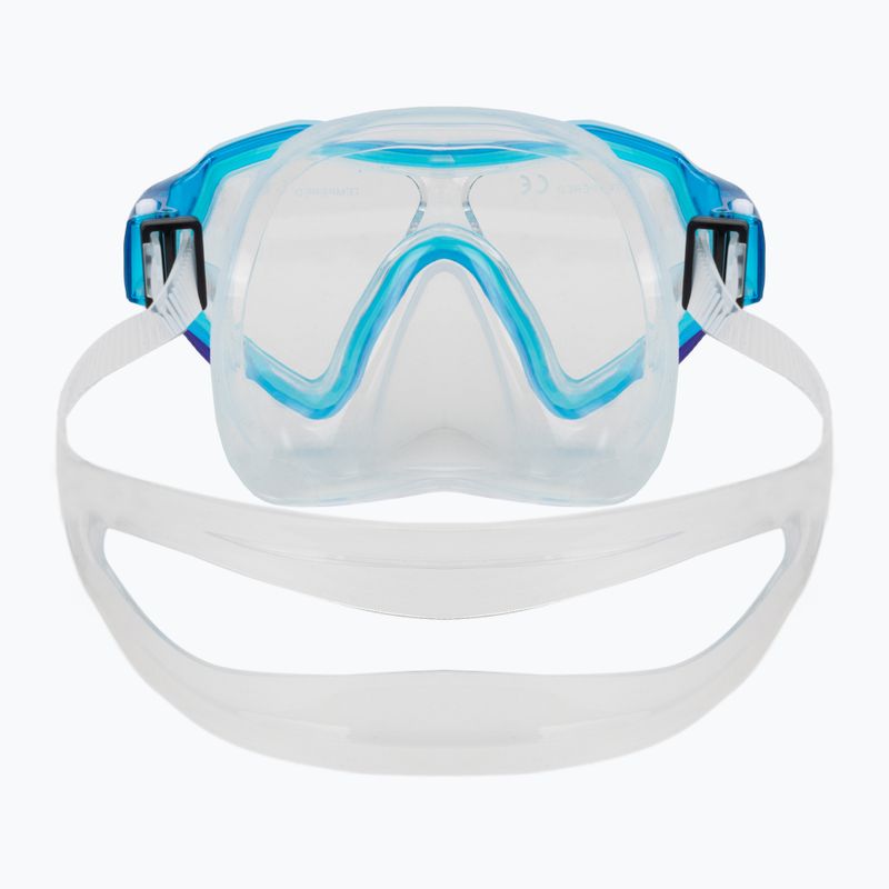 Set de snorkeling pentru copii AQUASTIC Shelly mască + tub albastru deschis 4