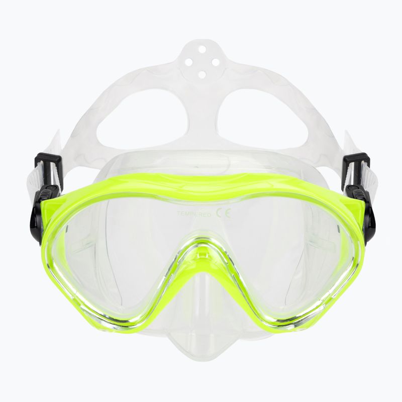 Set de snorkeling pentru copii AQUASTIC Minke mască + tub verde 3