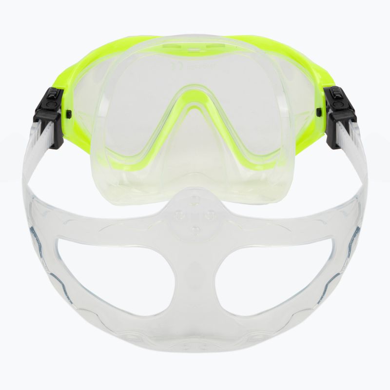 Set de snorkeling pentru copii AQUASTIC Minke mască + tub verde 5