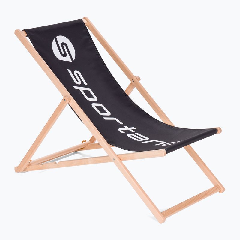 Șezlong de grădină reglabil Sportano LSR01310 negru SSB001