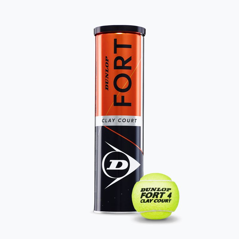 Mingi de tenis Dunlop Fort Clay Court 4B 18 x 4 buc. galben 601318 2