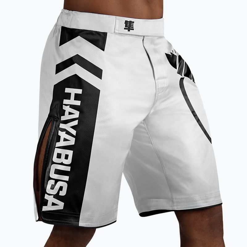Hayabusa Icon Icon Fight pantaloni scurți de antrenament alb ICFS-WH-M 2