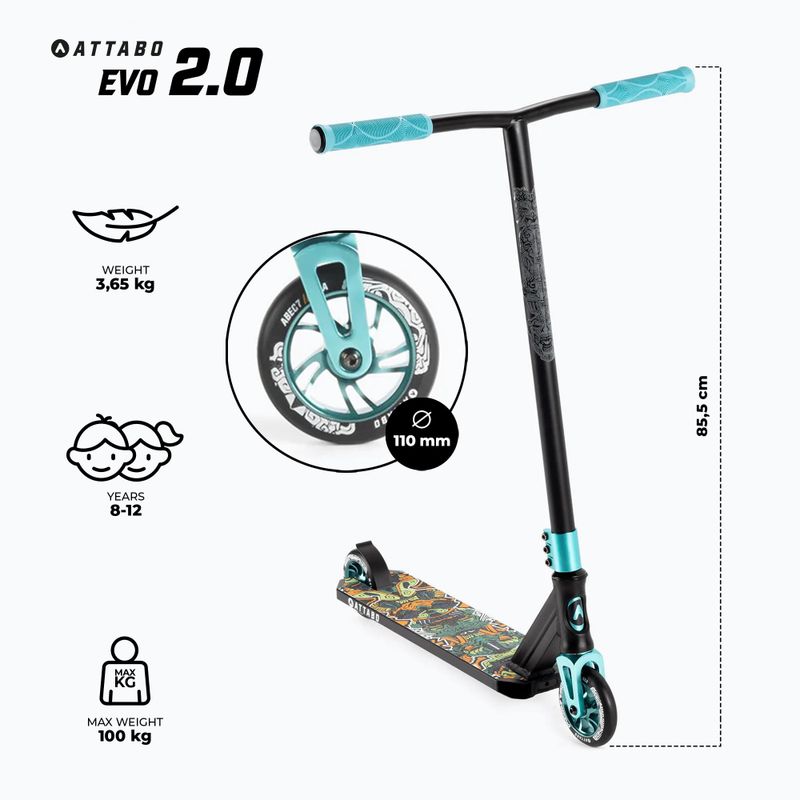 Trotineta pentru copii ATTABO EVO 2.0 negru ATB-ST15 2