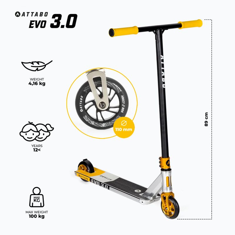 Trotineta pentru copii ATTABO EVO 3.0 galben ATB-ST02 2