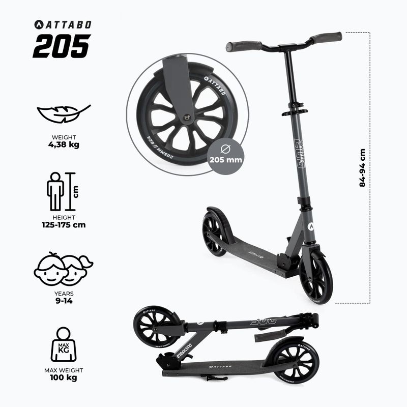 Trotinetă ATTABO 205 szara 2