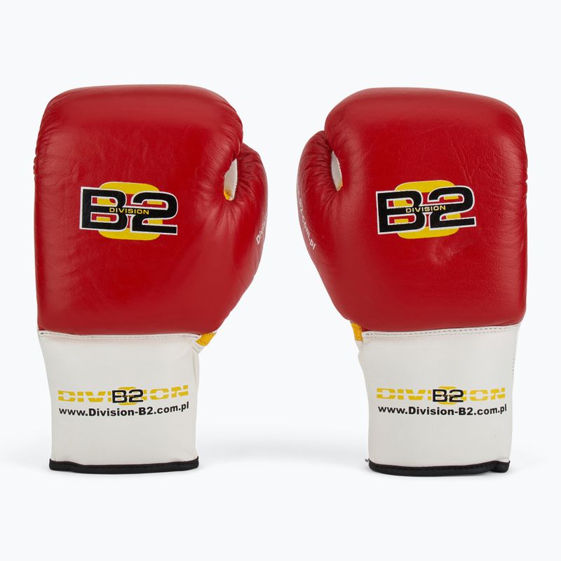 Mănuși de box  DIVISION B-2 DIV-PFG1500 Pro 3-Layer Foam red/white 2