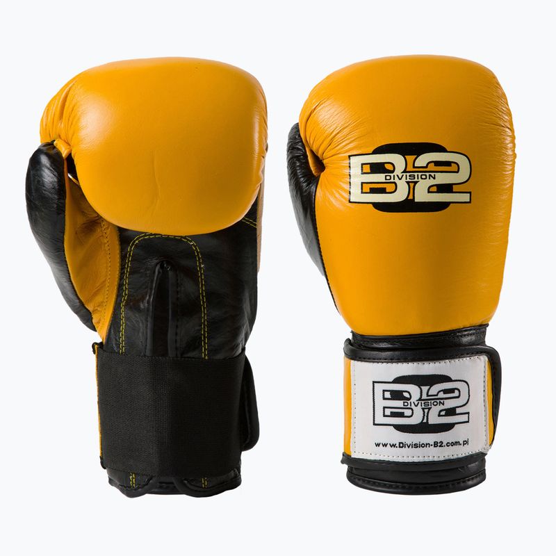 Mănușă de box Divizia B-2 galben/negru DIV-SG01